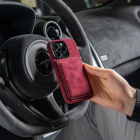 Carteira Alcantara MagSafe - Vinho